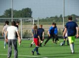 Laatste training S.K.N.W.K. JO11-1JM van seizoen 2022-2023 (partijtje tegen de ouders) (98/221)